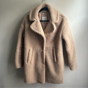 Abercrombie & Fitch The A&F Teddy Coat in Light Brown Size Small